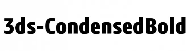 3ds-CondensedBold  Descarca Fonturi Gratis