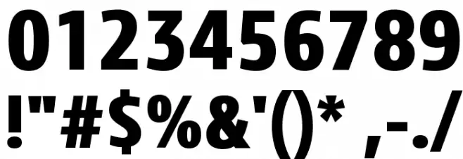 3ds-CondensedBold Font OTHER CHARS