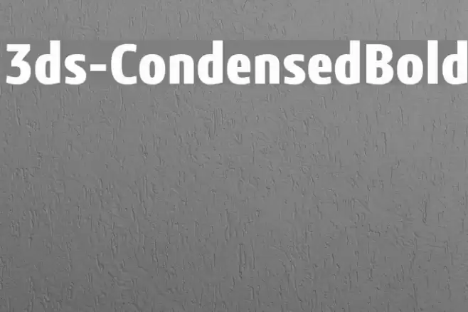 3ds-CondensedBold Font examples