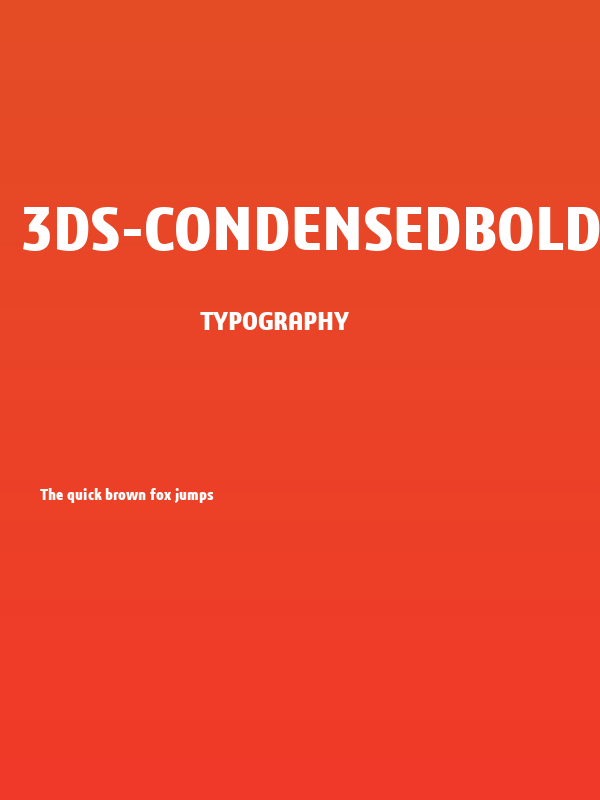3ds-CondensedBold Poster