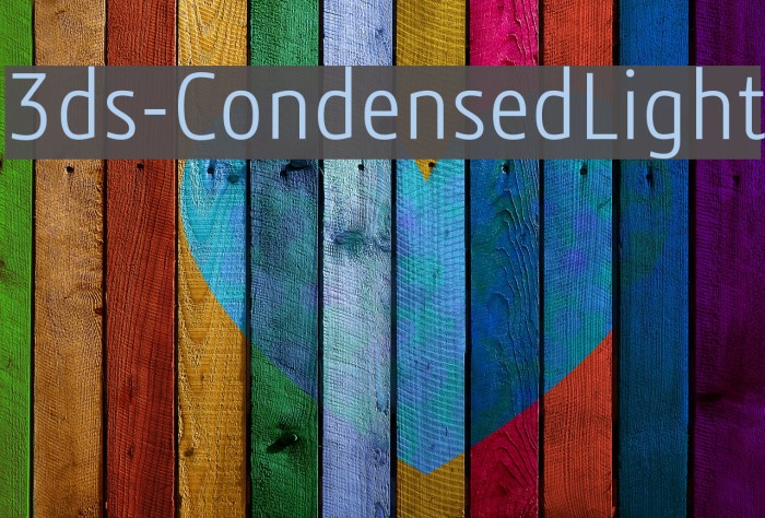 3ds-CondensedLight Font examples