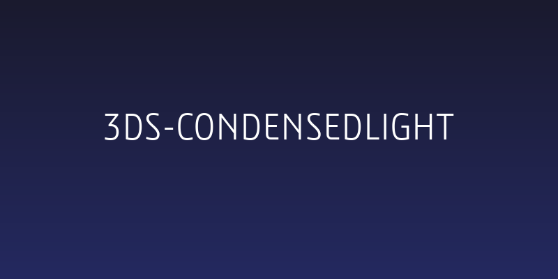 3ds-CondensedLight Social Header