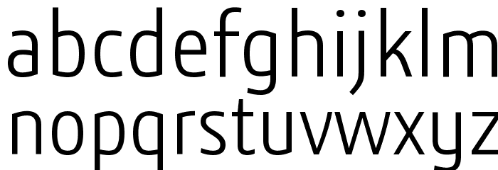 3ds-CondensedLight Font LOWERCASE