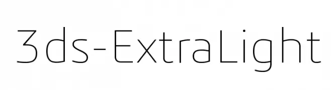 3ds-ExtraLight  font caratteri gratis