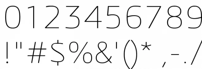 3ds-ExtraLight Font OTHER CHARS