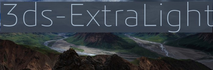 3ds-ExtraLight Font examples