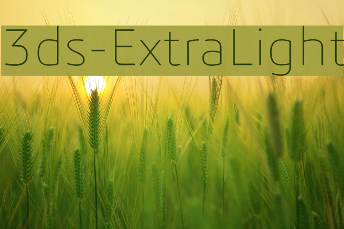 3ds-ExtraLight Font examples