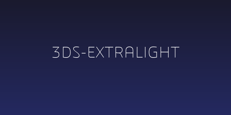 3ds-ExtraLight Social Header