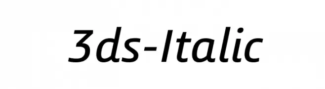 3ds-Italic  font caratteri gratis