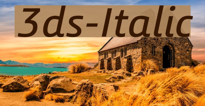 3ds-Italic Font examples