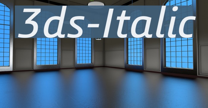 3ds-Italic Font examples