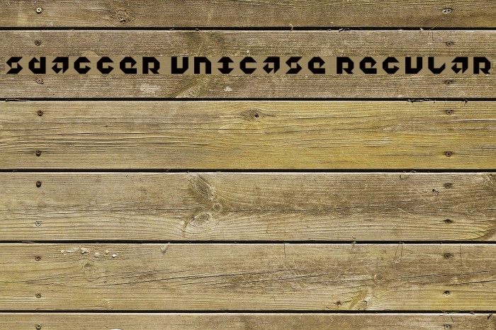 5Dagger Unicase Regular Fonte examples