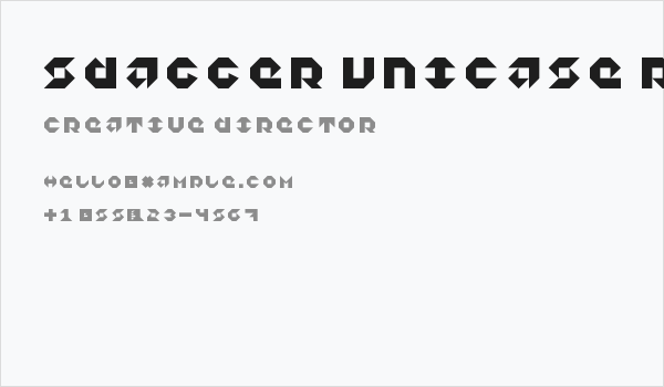 5Dagger Unicase Regular Business Card