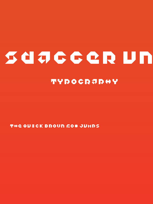 5Dagger Unicase Regular Poster