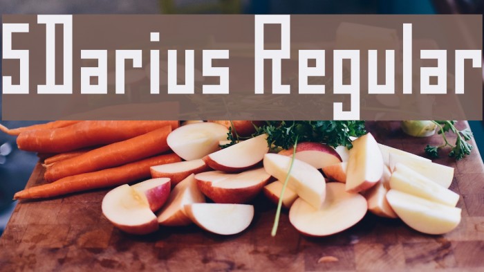 5Darius Regular Font examples
