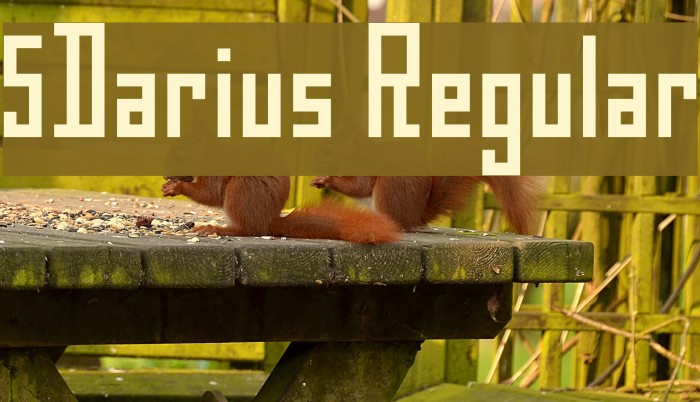 5Darius Regular Font examples