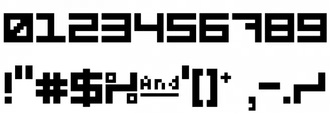 5Didgit Solid Regular Шрифта ДРУГИЕ символов