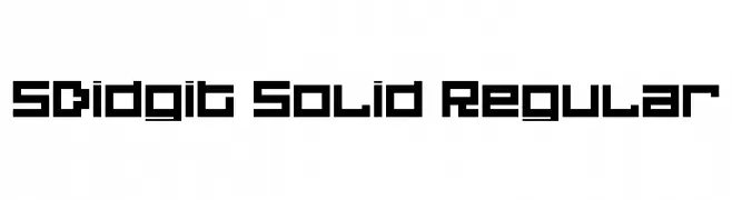 5Didgit Solid Regular  免费字体下载