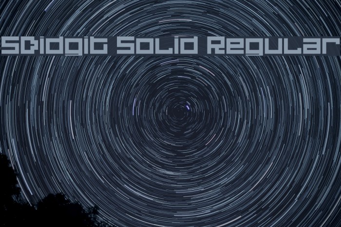 5Didgit Solid Regular Font examples