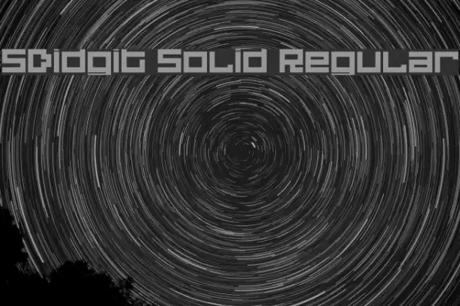 5Didgit Solid Regular Font examples