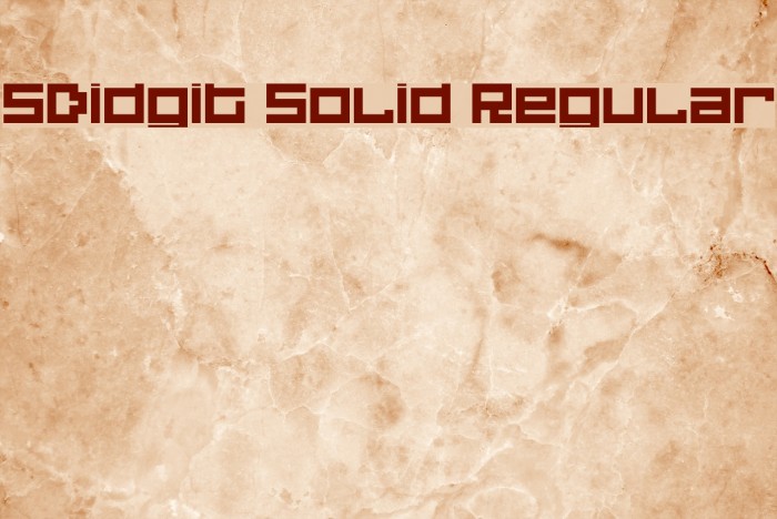 5Didgit Solid Regular Font examples