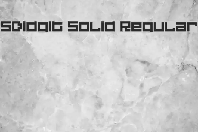 5Didgit Solid Regular Шрифта examples
