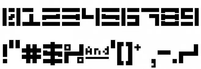 5Didgit Stencil Regular Font OTHER CHARS