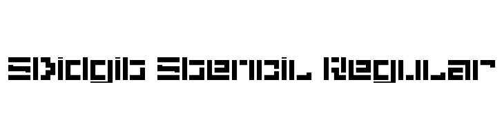 5Didgit Stencil Regular Fonte