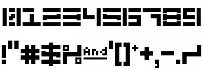 5Didgit Stencil Regular Font OTHER CHARS