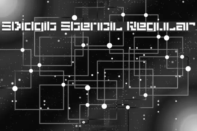 5Didgit Stencil Regular Font examples