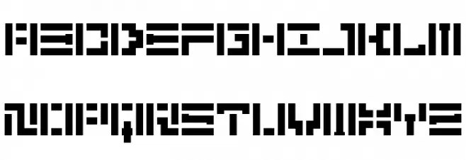 5Didgit Stencil Regular 字体 大写