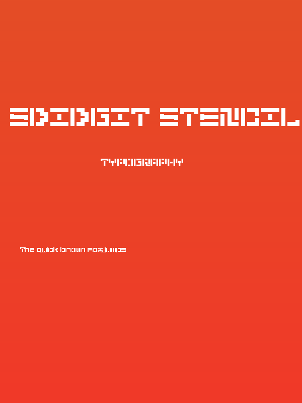 5Didgit Stencil Regular Poster