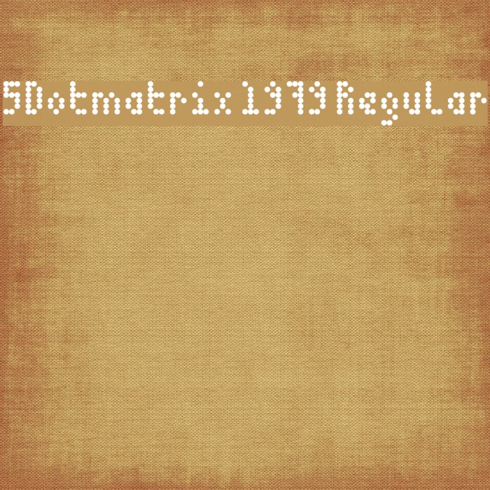 5Dotmatrix 1979 Regular Font examples