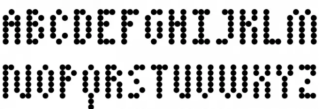 5Dotmatrix 1979 Regular 字体 大写