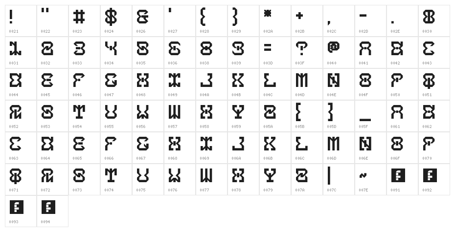 5Drop That Bass! Regular Character Map