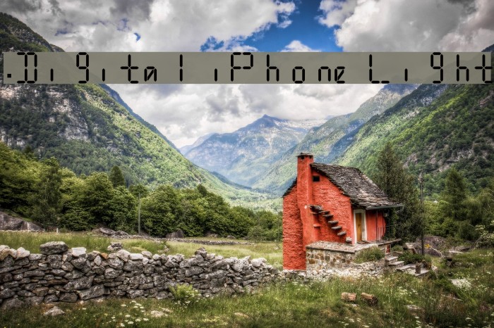 .Digital iPhone Light Font examples