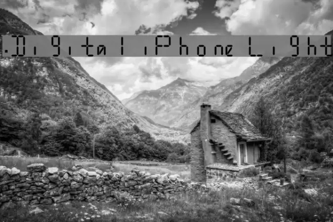 .Digital iPhone Light Caratteri examples