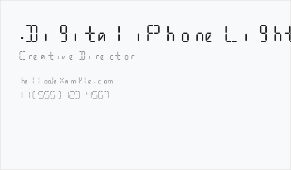 .Digital iPhone Light Business Card