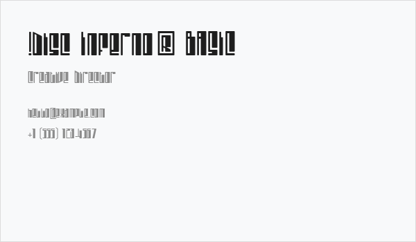 !Disc Inferno® BASIC Business Card