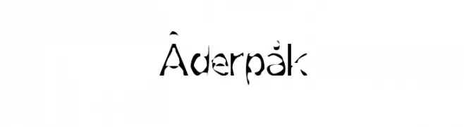 Åderpåk  フリーフォントのダウンロード