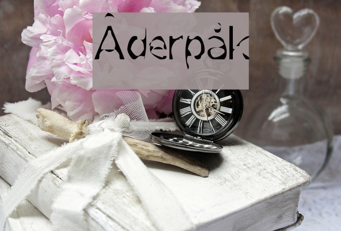 Åderpåk Font examples