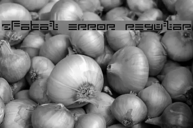 5Fatal Error Regular Font examples