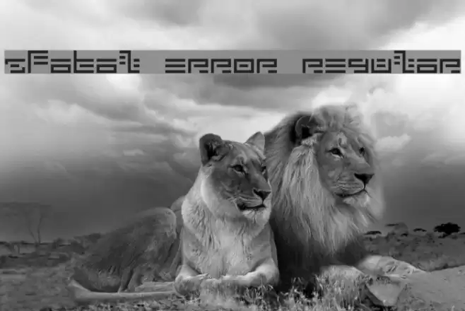 5Fatal Error Regular Font examples