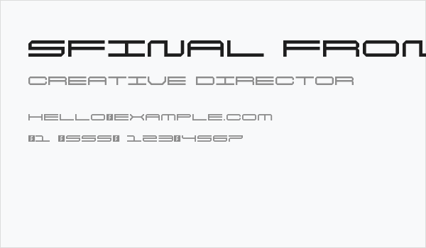 5Final Frontier Regular Business Card