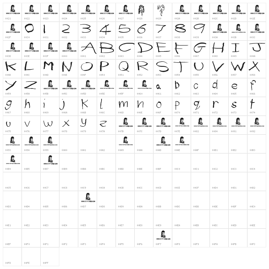 [First Grader] Character Map