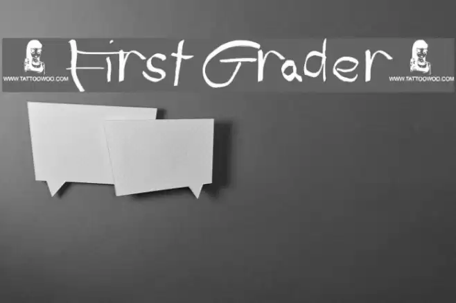 [First Grader] Font examples