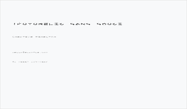 !Futurelic Sans Souci Business Card