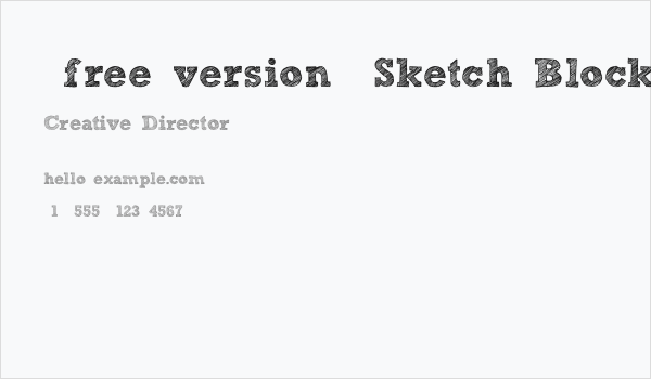 [free version] Sketch Block Bold Business Card