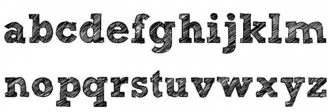 [free version] Sketch Block Bold フォント 小文字