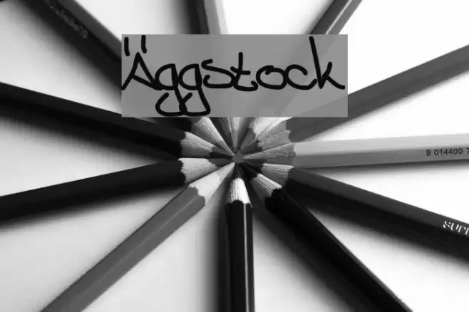 Äggstock फ़ॉन्ट examples